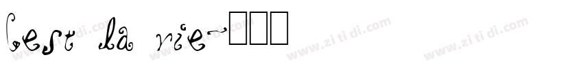 Cest la vie字体转换